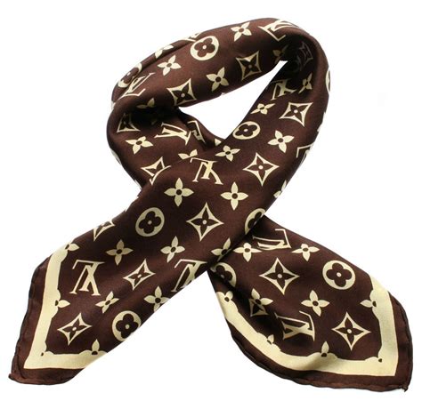 louis vuitton silk logo scarf